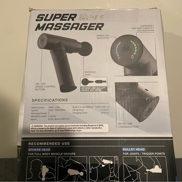 Titan Deep Tiasue Massage Gun with Multiple Settings! Still in the box, unused. - Picture 2 of 5